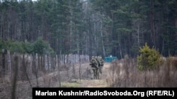 Ахова ўкраінскай мяжы пасьля таго, як Аляксандар Лукашэнка падтрымаў расейскае ваеннае ўварваньне ва Ўкраіну. Ілюстрацыйнае фота