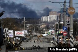 Эвакуацыя з горада Ірпіня пад Кіевам, 10 сакавіка