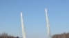 Belarus - The OTR-21 Tochka-U missile systems launch missiles during military exercises held by the armed forces of Russia and Belarus in the Gomel region, 15feb2022