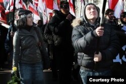 Маладафронтаўцы Наста Дашкевіч (Палажанка) і Ўладзімер Яроменак. Архіўнае фота.