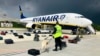 Самалёт Ryanair пасьля незаплянаванай пасадкі ў Менску 23 траўня 2021 года