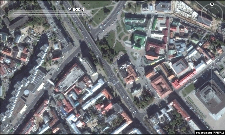 Belarus - photo of Minsk from satellite, Google Maps