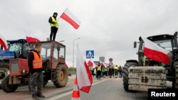 Польскія фэрмэры на пратэстах