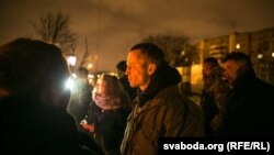 Пасьля нападу. У цэнтры — Зьміцер Дашкевіч