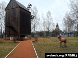 Адзіны ў Баранавіцкім раёне ветраны млын стаіць на калёнах, каб зьнізу можна было разгледзець ягоную мэханіку