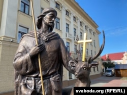 Помнік сьвятому Губэрту ў Горадні