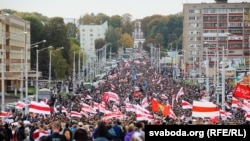 Ілюстрацыйнае фота. «Марш вызваленьня палітвязьняў» у Менску 4 кастрычніка