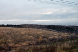 Сибирский пейзаж рядом с Транссибирской магистралью