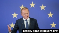 Дональд Туск нагадаў словы прэзыдэнта Расеі Ўладзіміра Пуціна 15-гадовай даўніны пра распад Савецкага Саюзу як " найбольшую геапалітычную катастрофу" ХХ стагодзьдзя