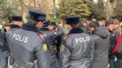 Polis Mübariz Məsimova dəstək aksiyasını dağıtdı