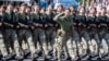 UKRAINE – Ukrainian servicewomen during a military parade to celebrate Independence Day of Ukraine. Kyiv, August 24, 2018